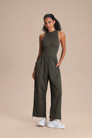 Mesh Nylon Net Jumpsuit - Obsidian Grey