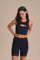 Grid ByNature Bermuda Shorts - Black