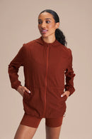 Nylon Racer Jacket - Rust Red