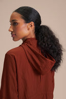 Nylon Racer Jacket - Rust Red