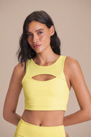 Grid ByNature Top - Candlelight Yellow