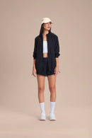 Nylon Racer Jacket - Black