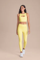 Grid ByNature Top - Candlelight Yellow