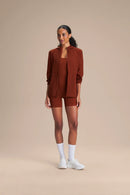 Nylon Racer Jacket - Rust Red