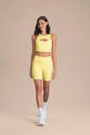 Grid ByNature Bermuda Shorts - Candlelight Yellow