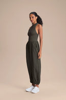Mesh Nylon Net Jumpsuit - Obsidian Grey
