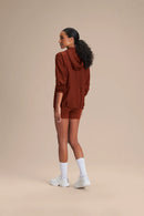 Nylon Racer Jacket - Rust Red